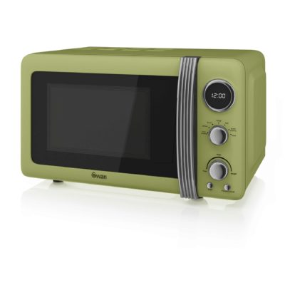 Swan Retro 800w Digital Microwave - Green